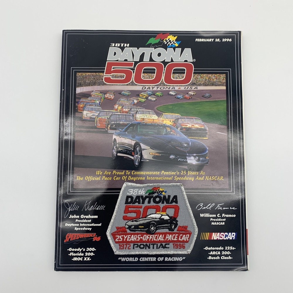 1996 NASCAR Daytona 500 International Speedway Official Souvenir Program Patch